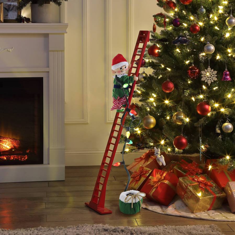 décoration Mr. Christmas Elfe blanc super grimpant animé de 43 pouces D00B38