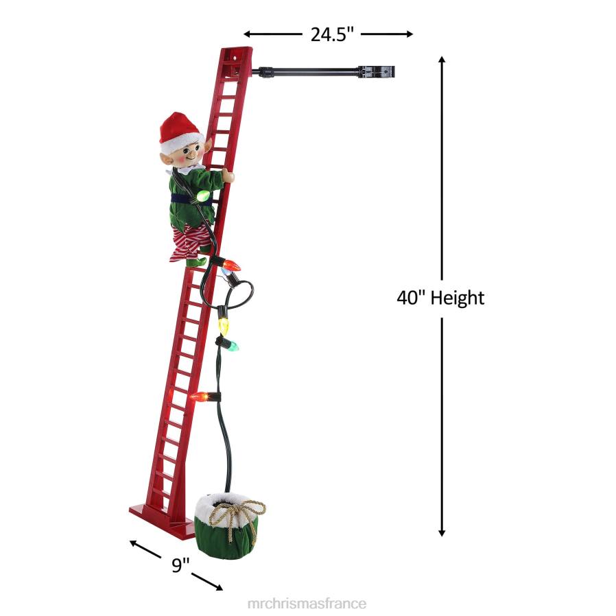 décoration Mr. Christmas Elfe blanc super grimpant animé de 43 pouces D00B38