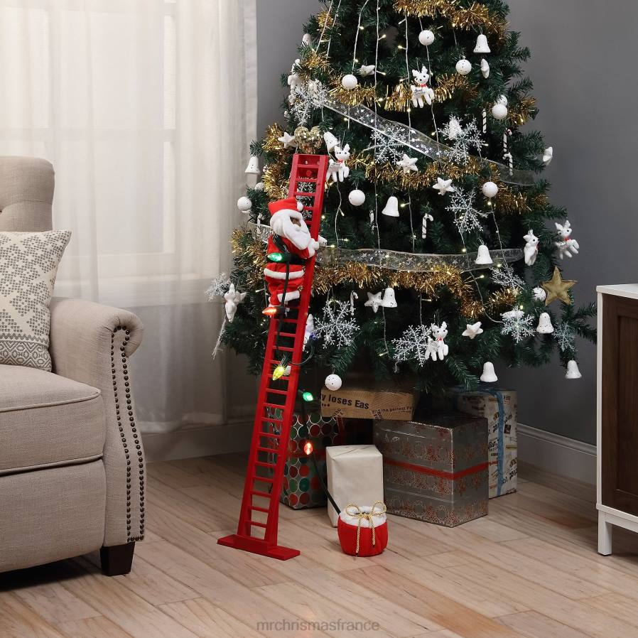 décoration Mr. Christmas Père Noël noir super grimpant animé de 43 pouces D00B36
