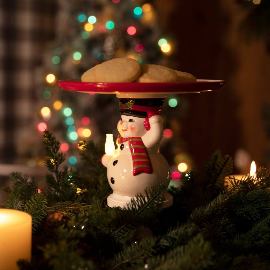 décoration Mr. Christmas Assiette à gâteau nostalgique en céramique 10