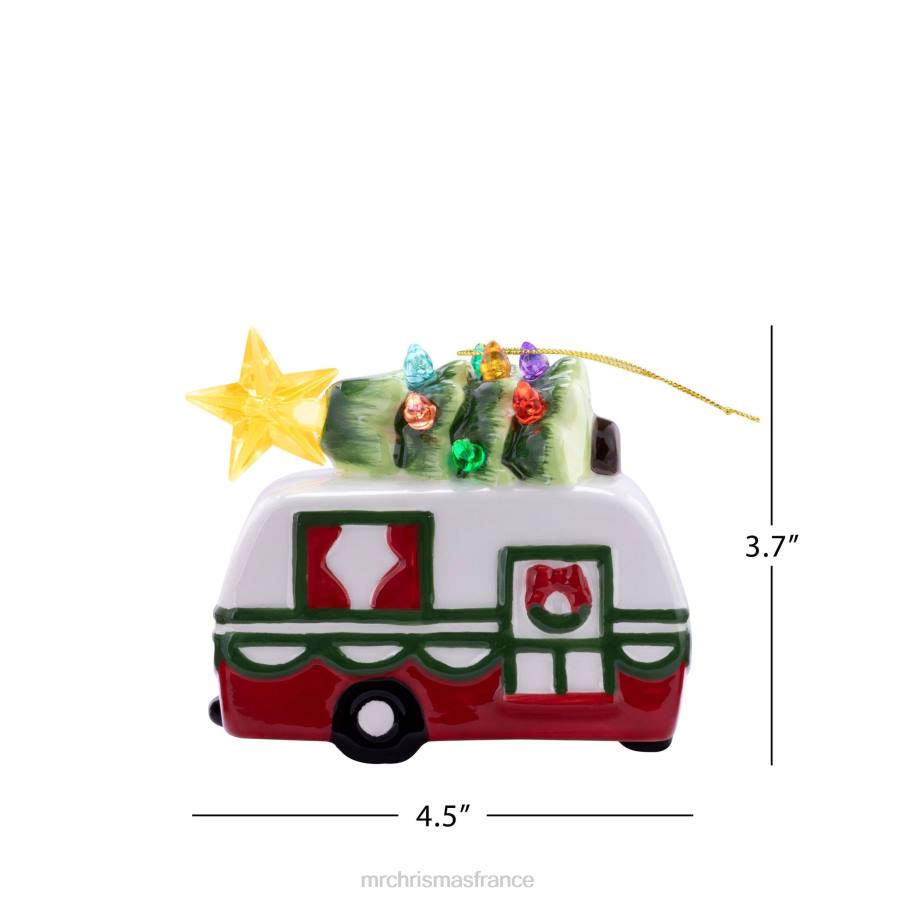 décoration Mr. Christmas Ensemble de 4,5 po de 2 ornements de véhicules rétro en céramique D00B141