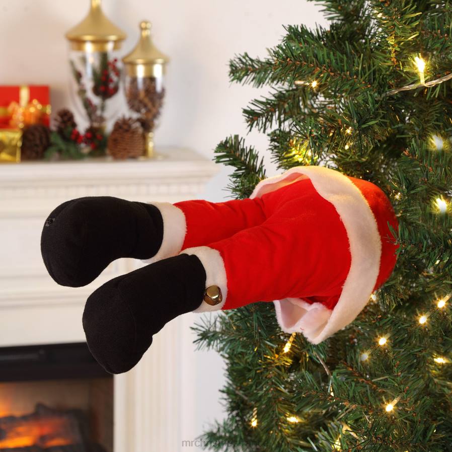 décoration Mr. Christmas Kickers de Père Noël animés de 16 pouces D00B183