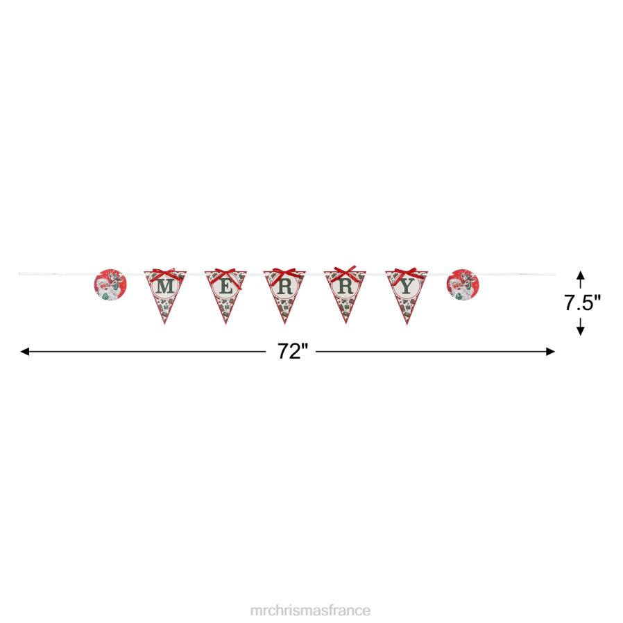 décoration Mr. Christmas Bannière vintage 72