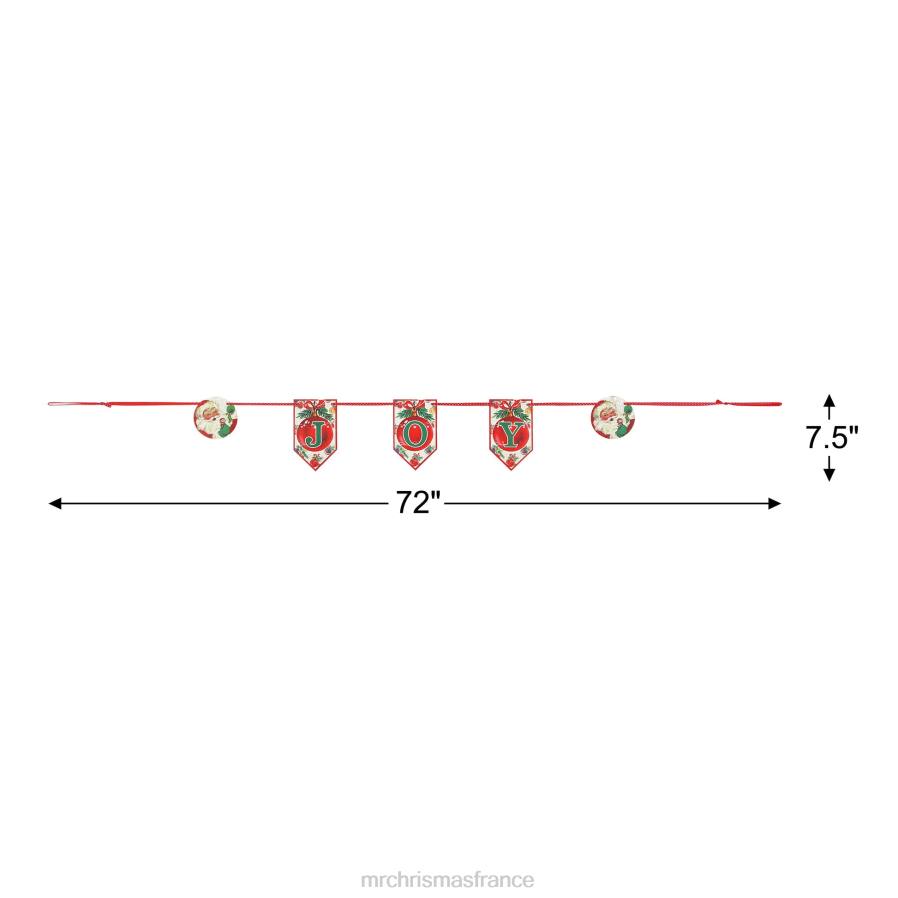 décoration Mr. Christmas Bannière vintage-joie 72