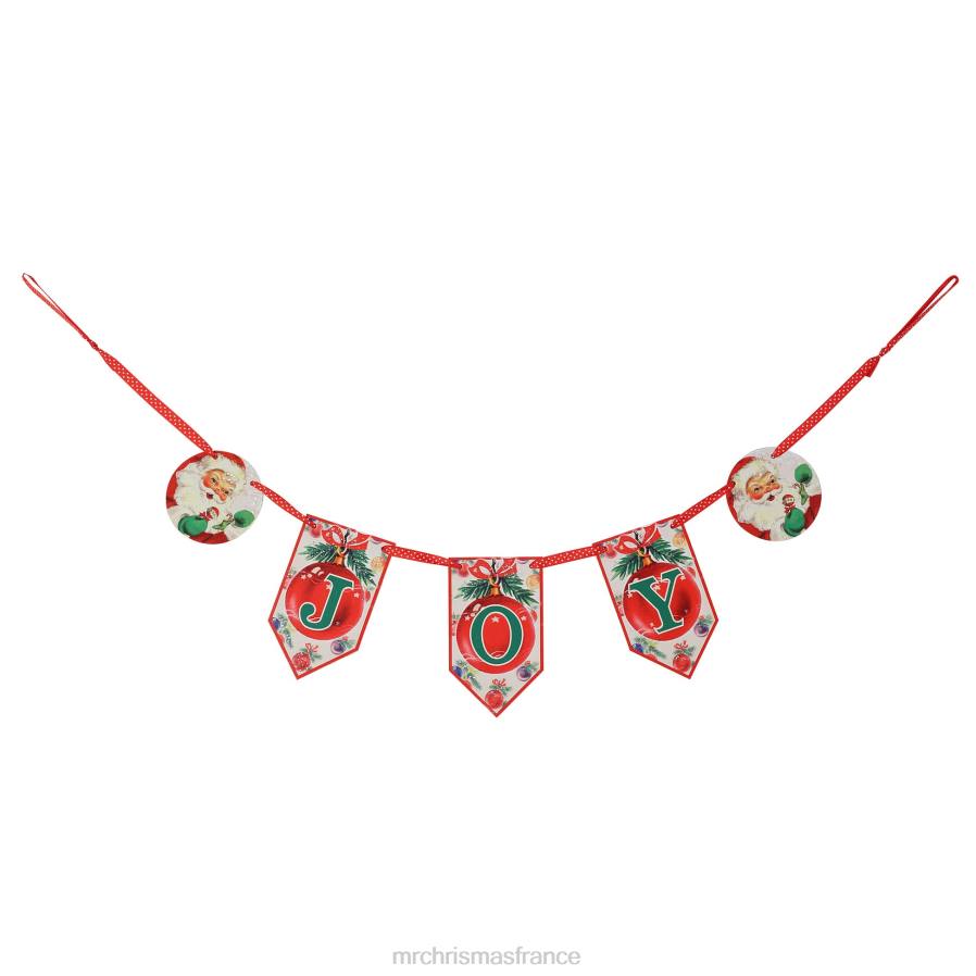 décoration Mr. Christmas Bannière vintage-joie 72