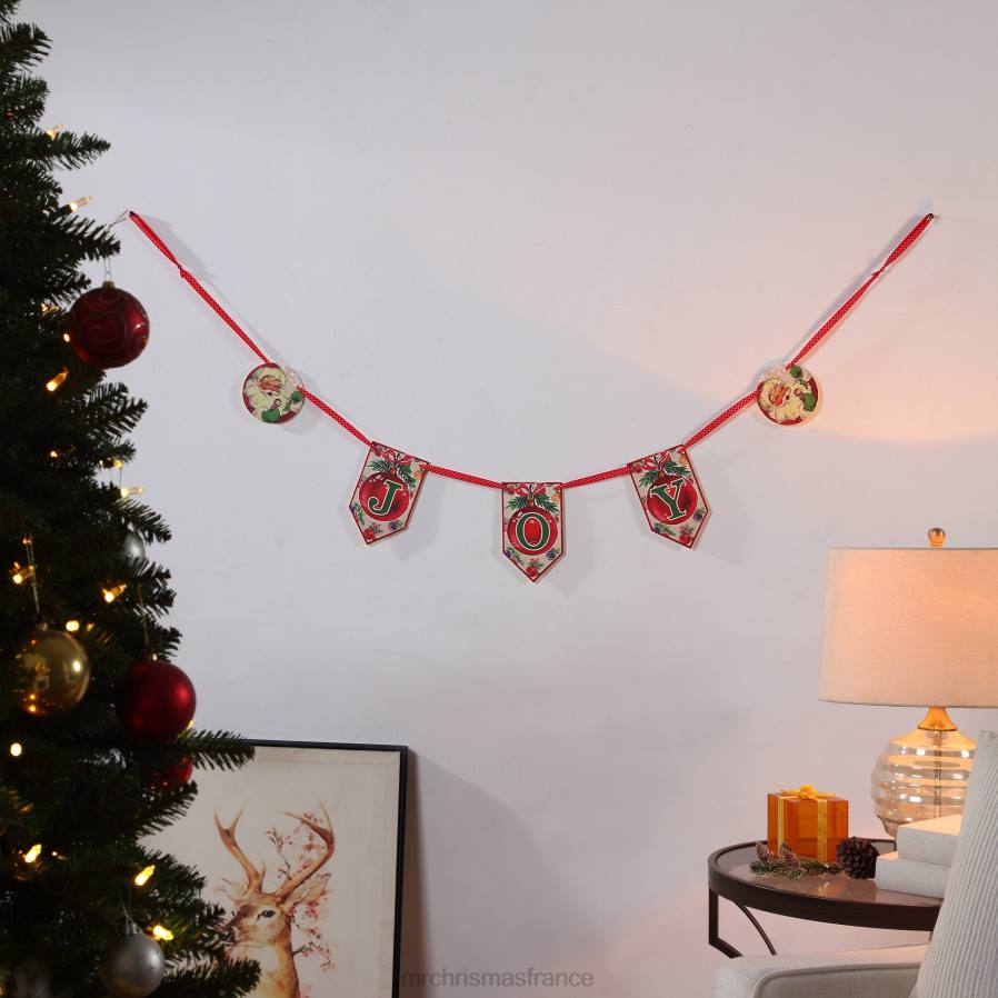 décoration Mr. Christmas Bannière vintage-joie 72