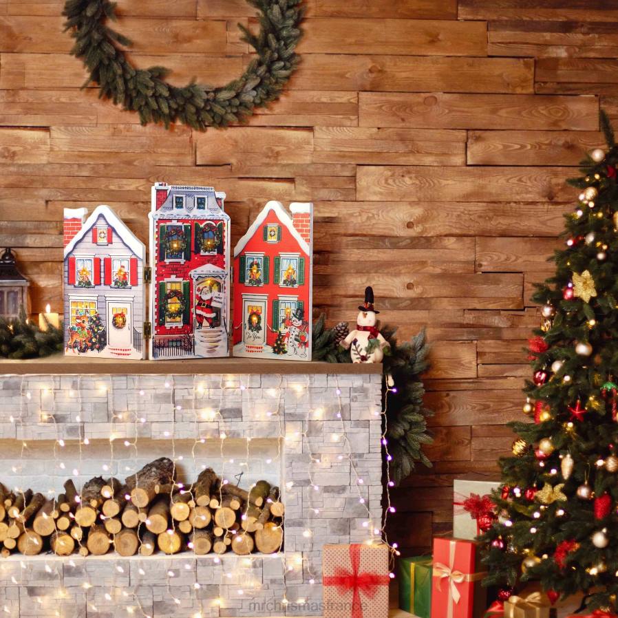 décoration Mr. Christmas Scène-village pliante éclairée 15