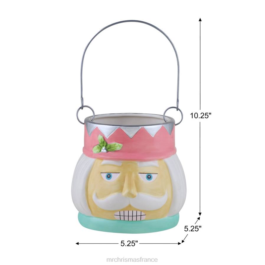 décoration Mr. Christmas Casse-noisette pastel en céramique nostalgique de 5 pouces D00B128