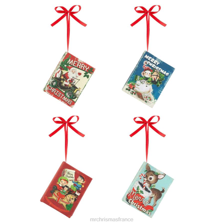 décoration Mr. Christmas Ensemble de 3,75" de 4 recueils de chansons musicales nostalgiques D00B125