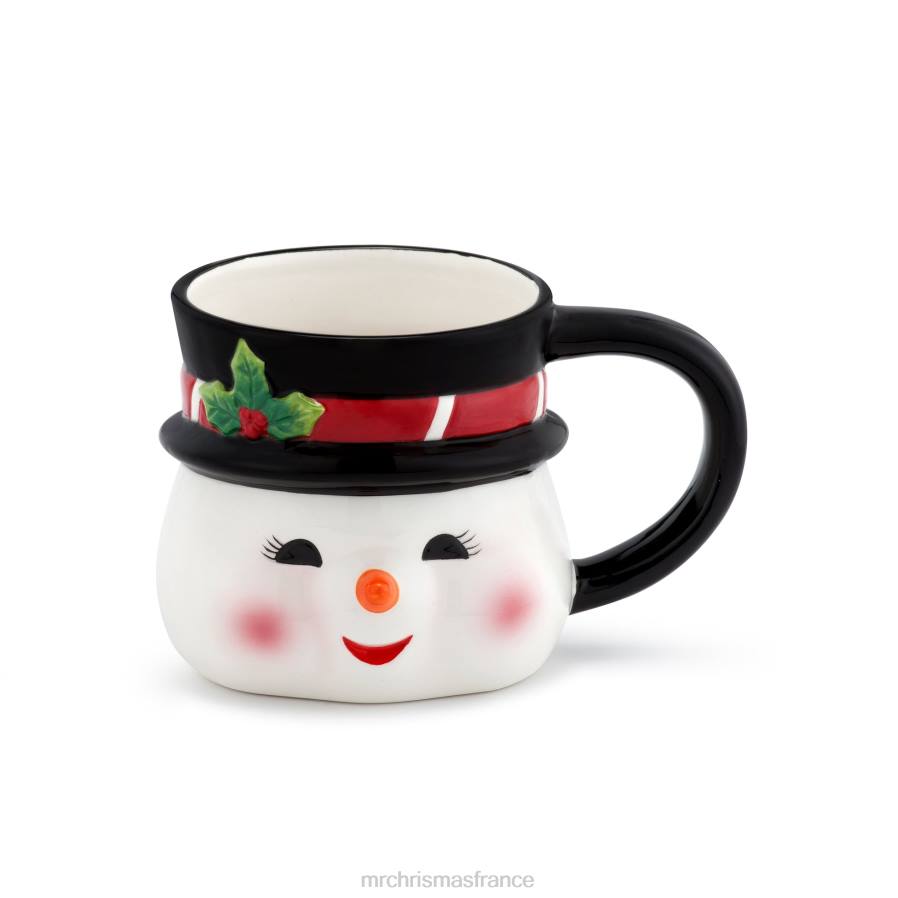 décoration Mr. Christmas Tasse de bonhomme de neige en céramique nostalgique de 16 oz D00B76