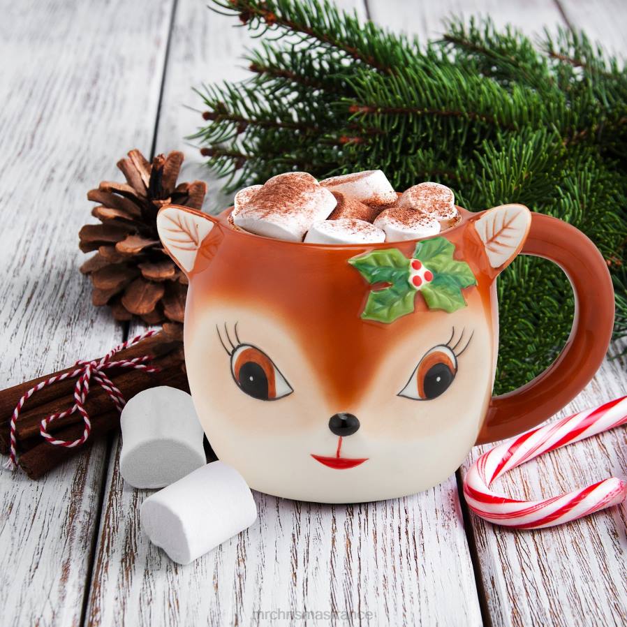 décoration Mr. Christmas Tasse de renne en céramique nostalgique de 16 oz D00B77