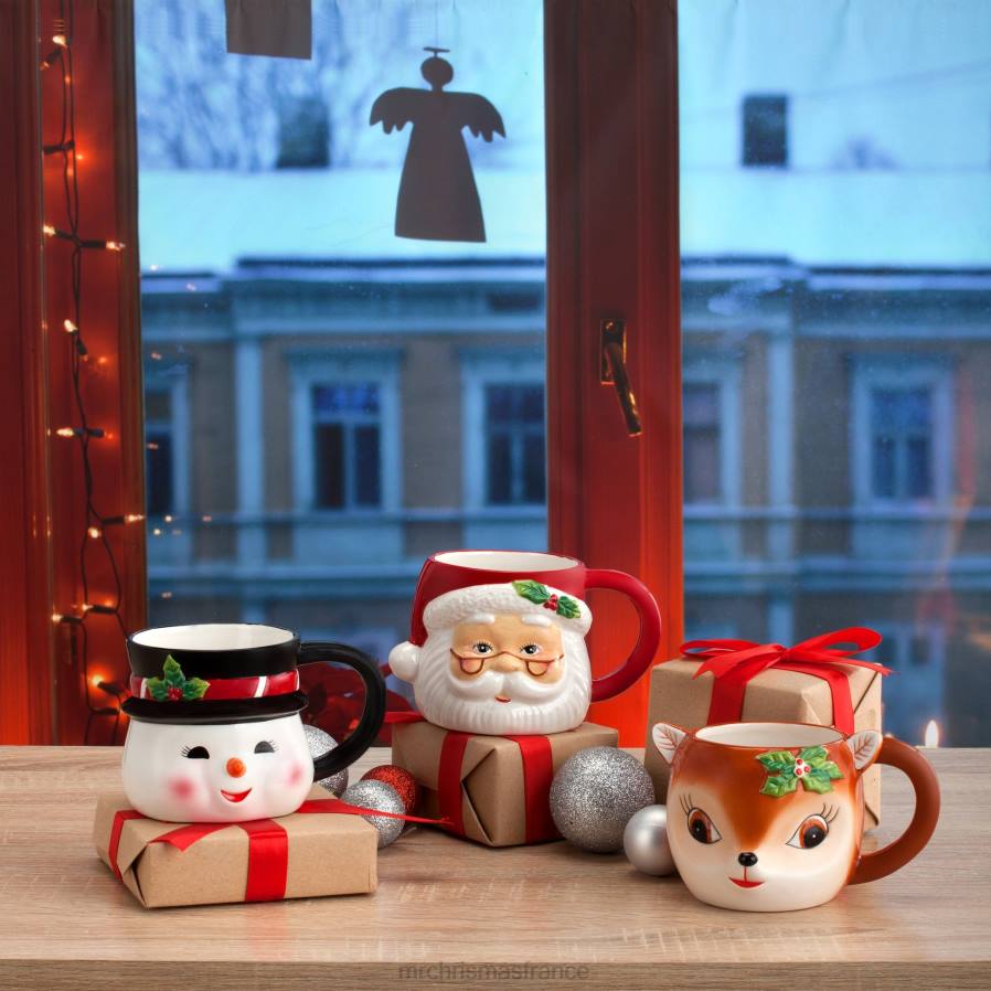 décoration Mr. Christmas Tasse de renne en céramique nostalgique de 16 oz D00B77