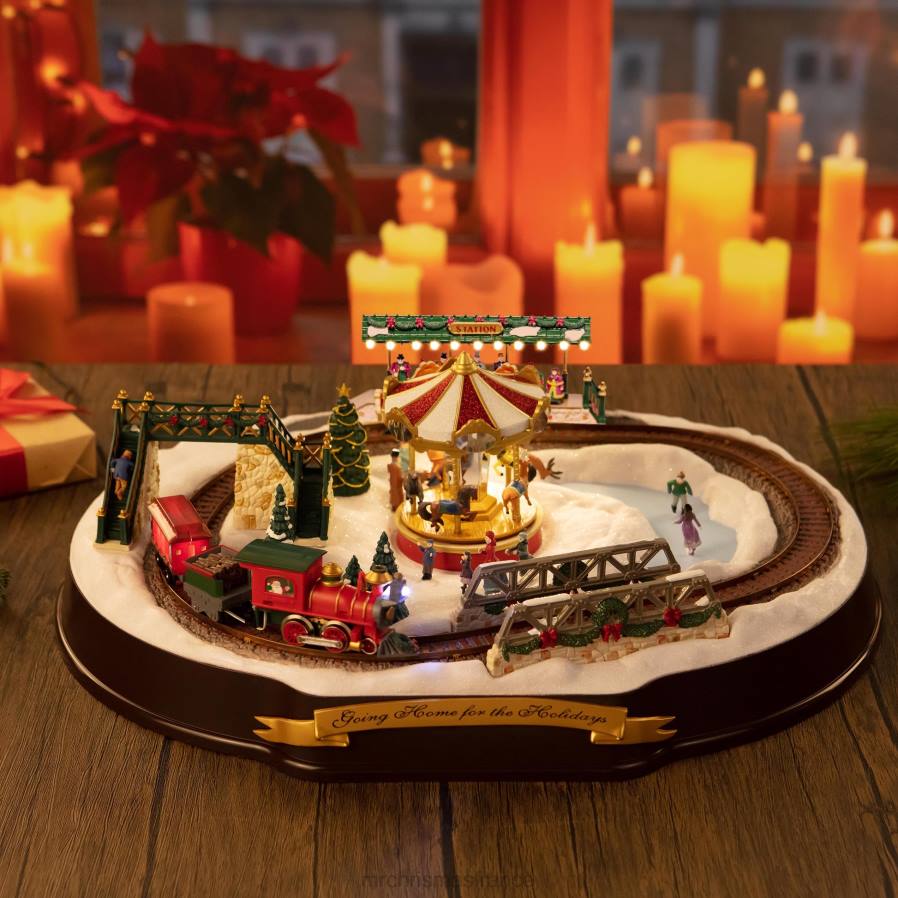 décoration Mr. Christmas Collection animée et musicale du 90e anniversaire, retour à la maison pour les vacances D00B15