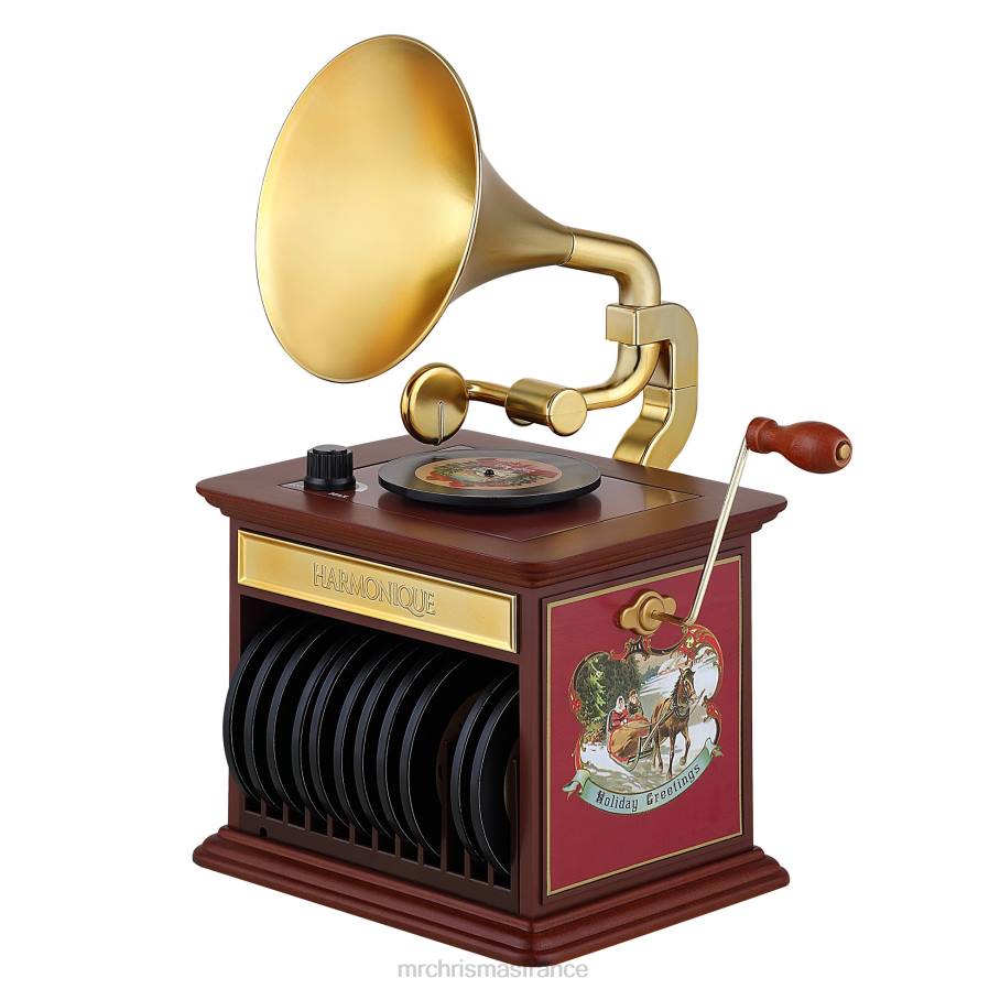 décoration Mr. Christmas Gramophone musical de la collection 90e anniversaire D00B13