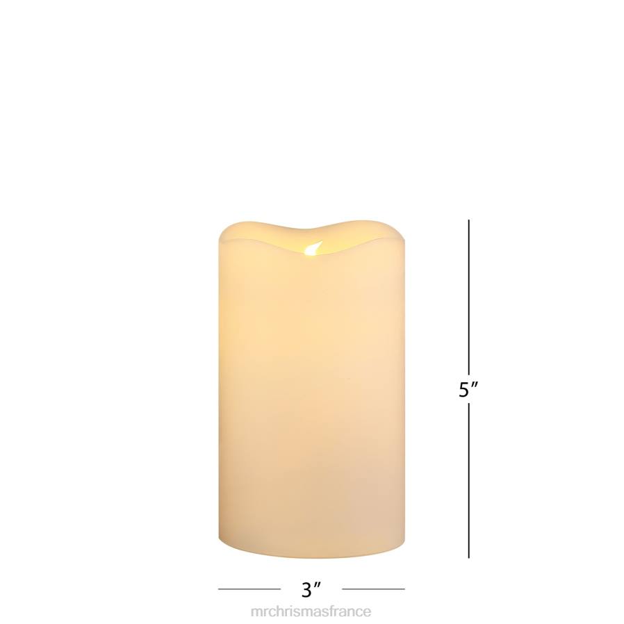 décoration Mr. Christmas Bougeoir Père Noël allumé en céramique de 6 po et bougie sans flamme D00B156