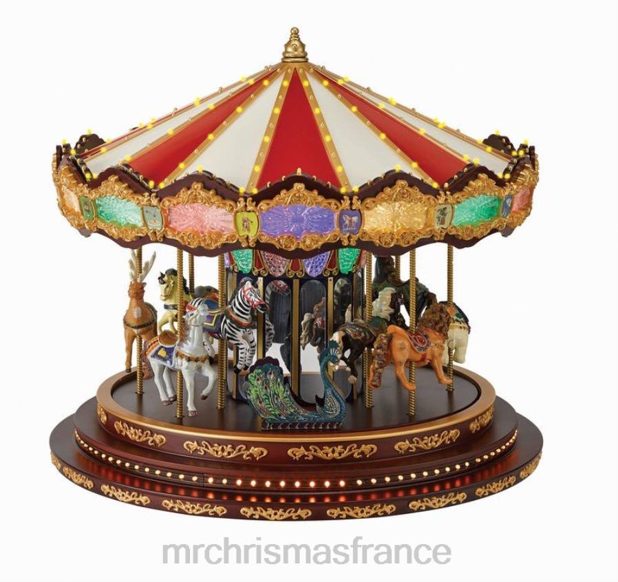 décoration Mr. Christmas Carrousel de luxe avec chapiteau de 15 po D00B31