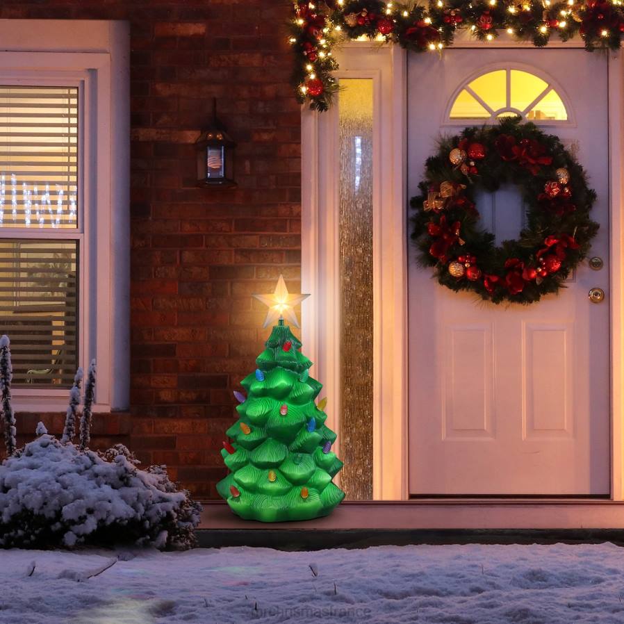 décoration Mr. Christmas Arbre moulé par soufflage éclairé pour l'extérieur, 24 pouces D00B246