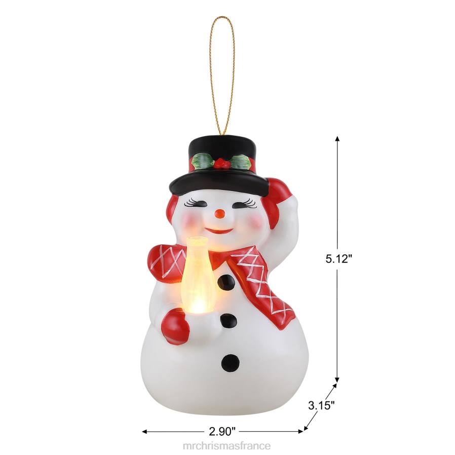 décoration Mr. Christmas Ensemble de 4,5 pouces de 5 ornements de figurines éclairées en céramique D00B66