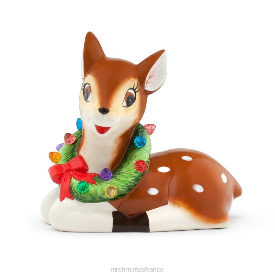 décoration Mr. Christmas Renne éclairé en céramique nostalgique de 9" D00B60